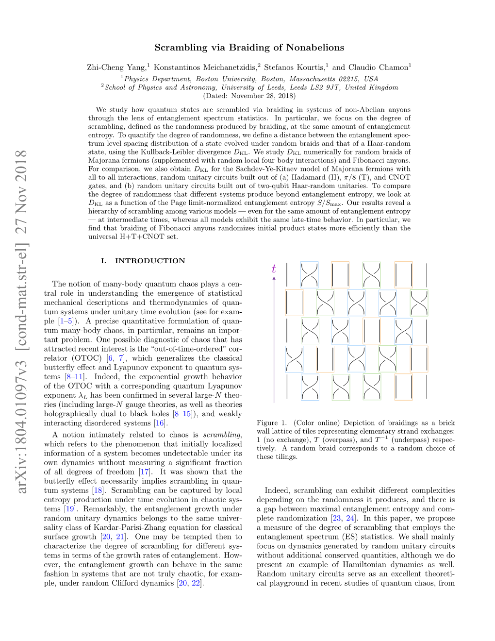 Arxiv:1804.01097V3 [Cond-Mat.Str-El] 27 Nov 2018 Tum Systems [18]