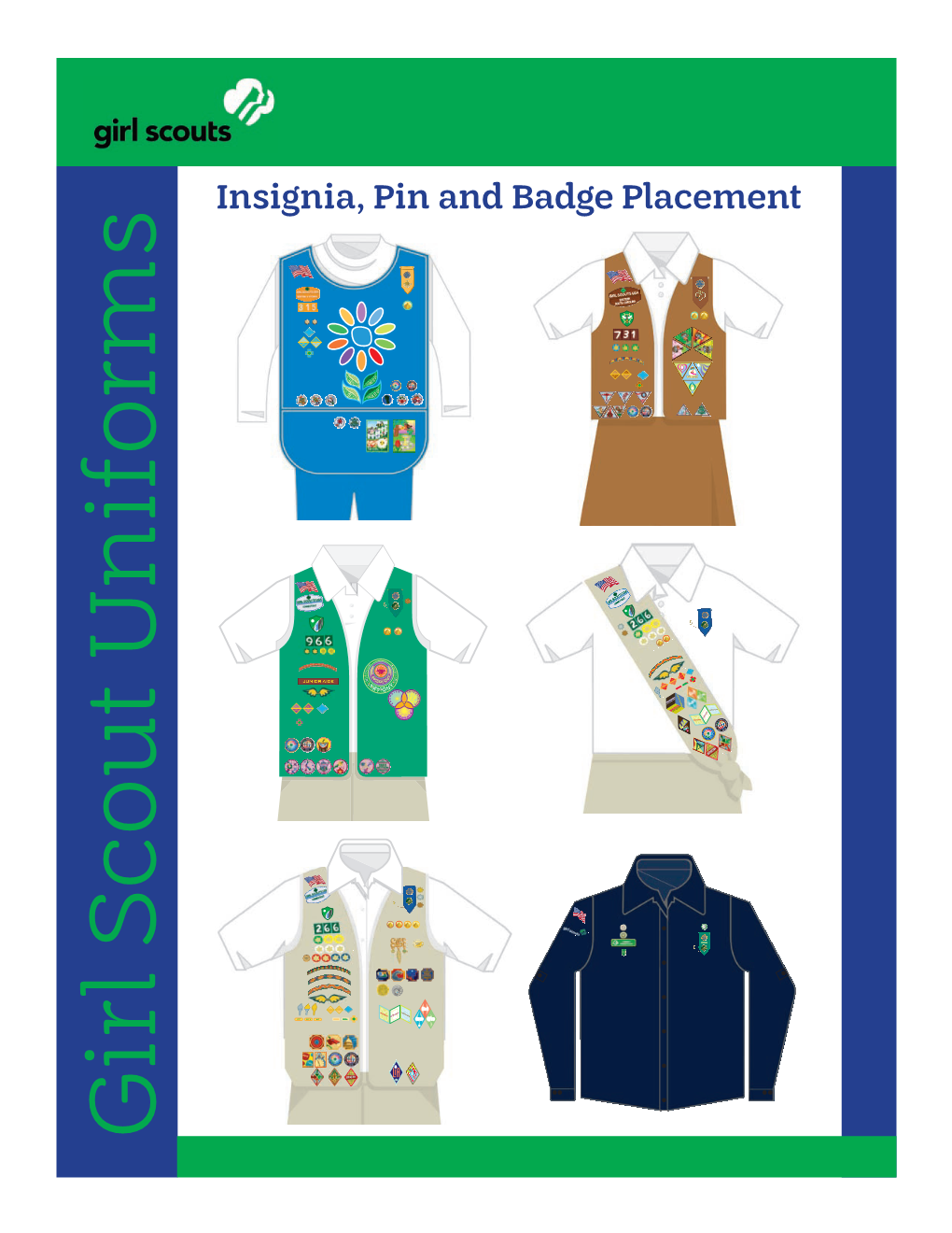 Girl Scout Uniforms: Insignia, Pin and Badge Placement