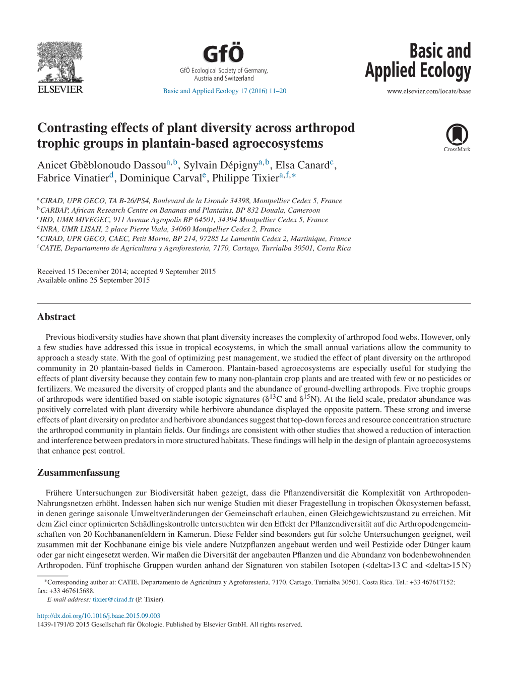 Contrasting Effects of Plant Diversity Across Arthropod Trophic Groups In