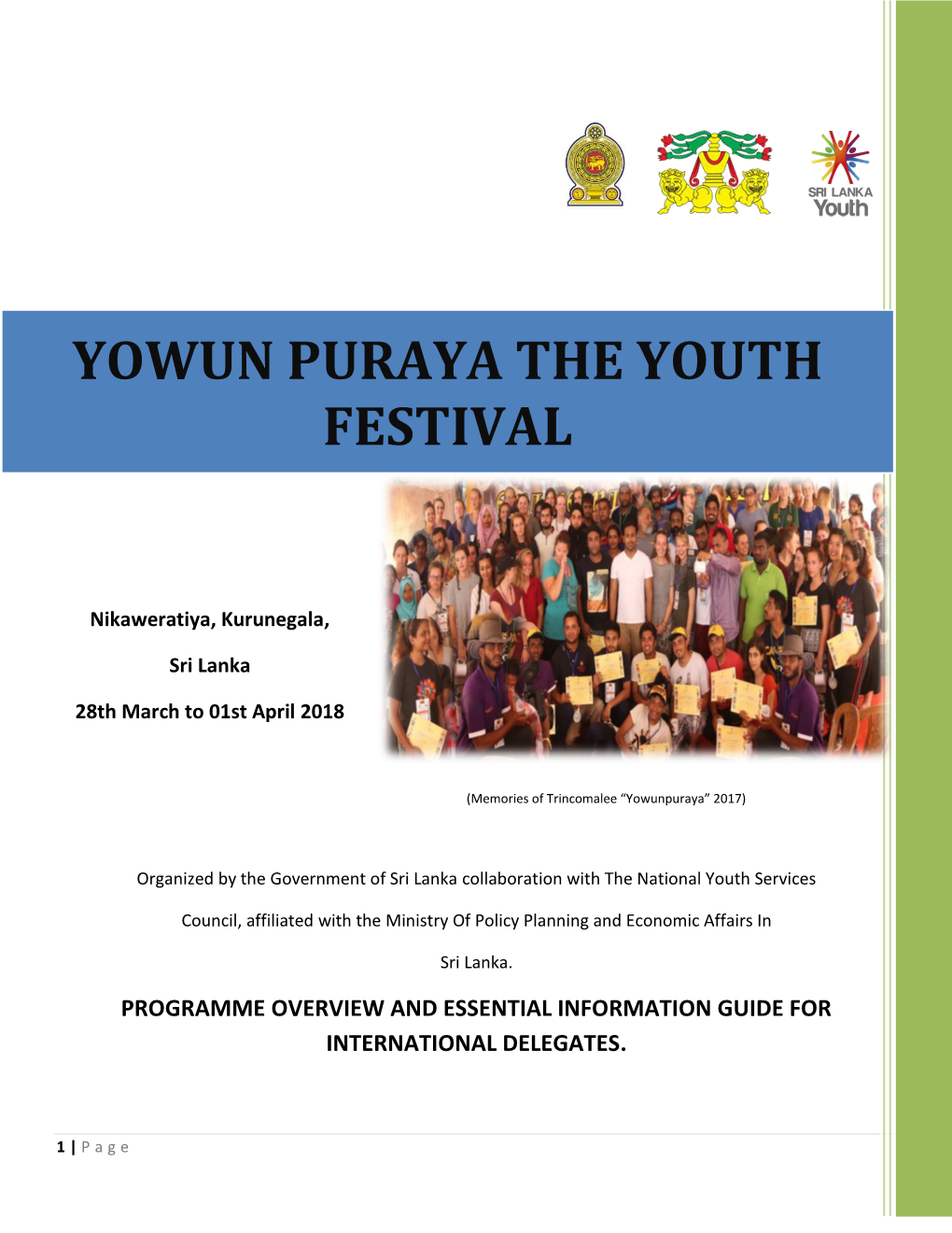 Yowun Puraya the Youth Festival