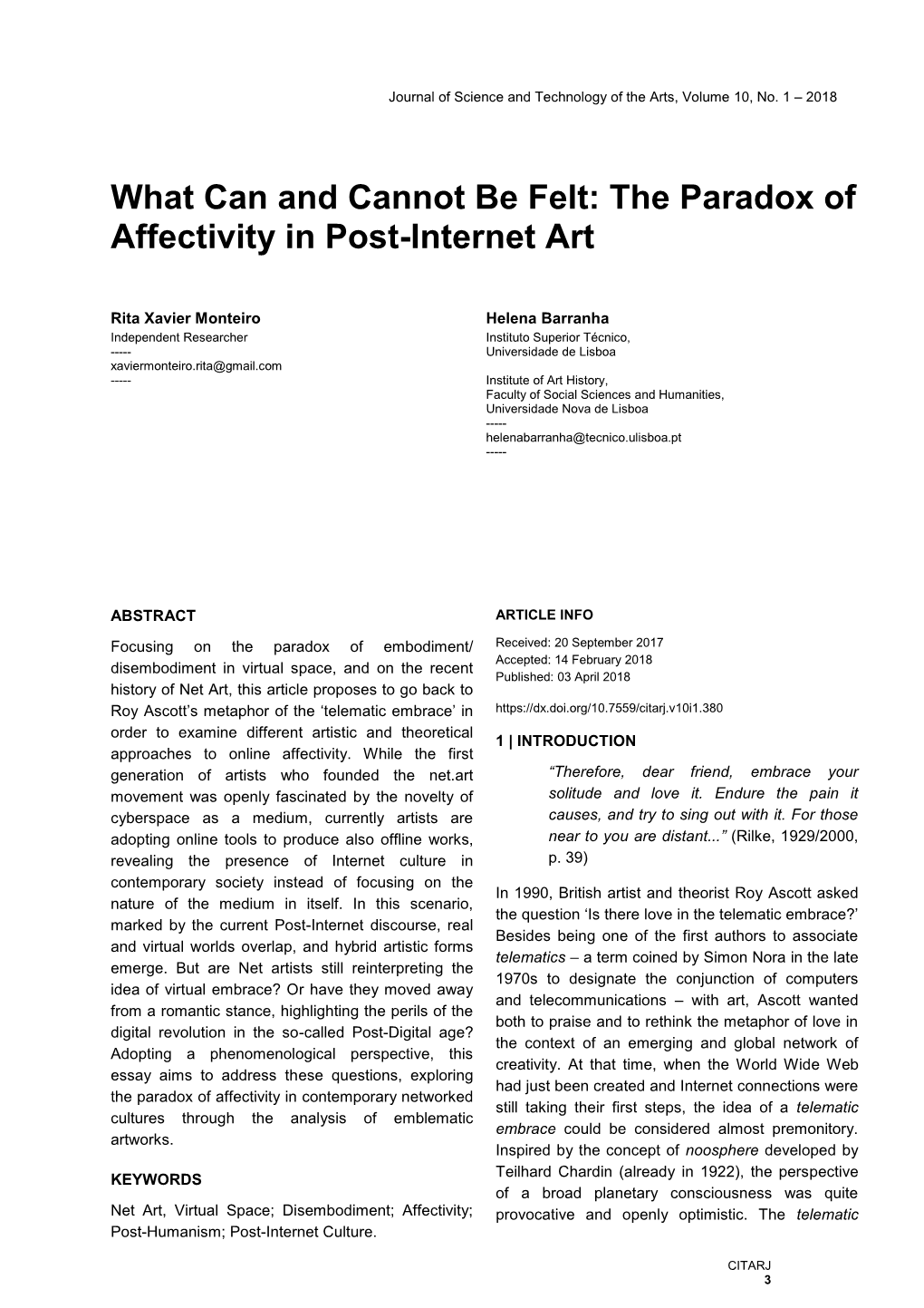 The Paradox of Affectivity in Post-Internet Art