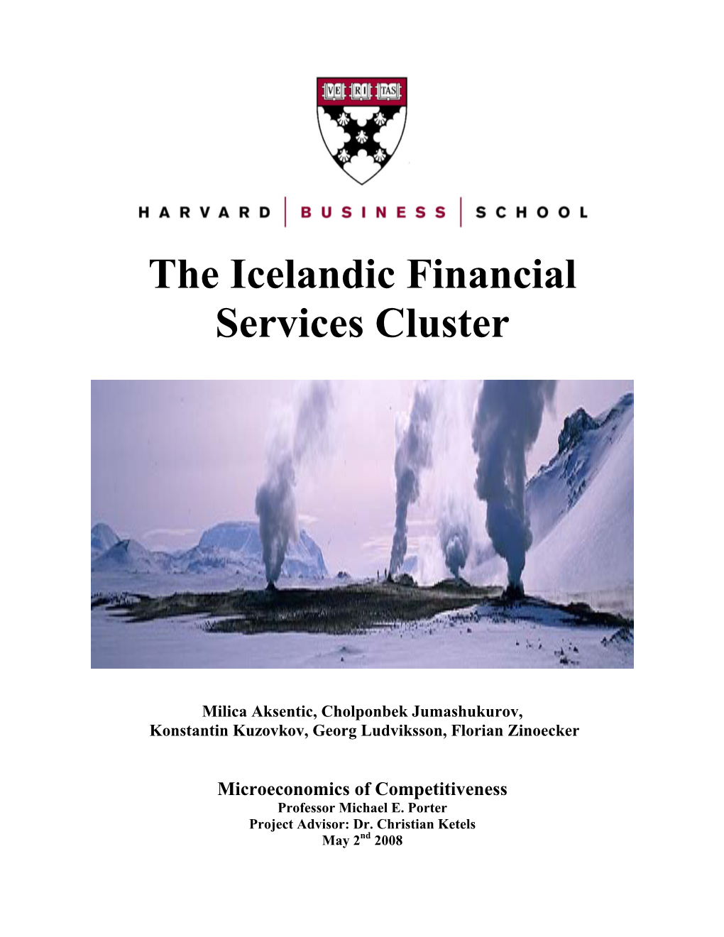 The Icelandic Financial Services Cluster