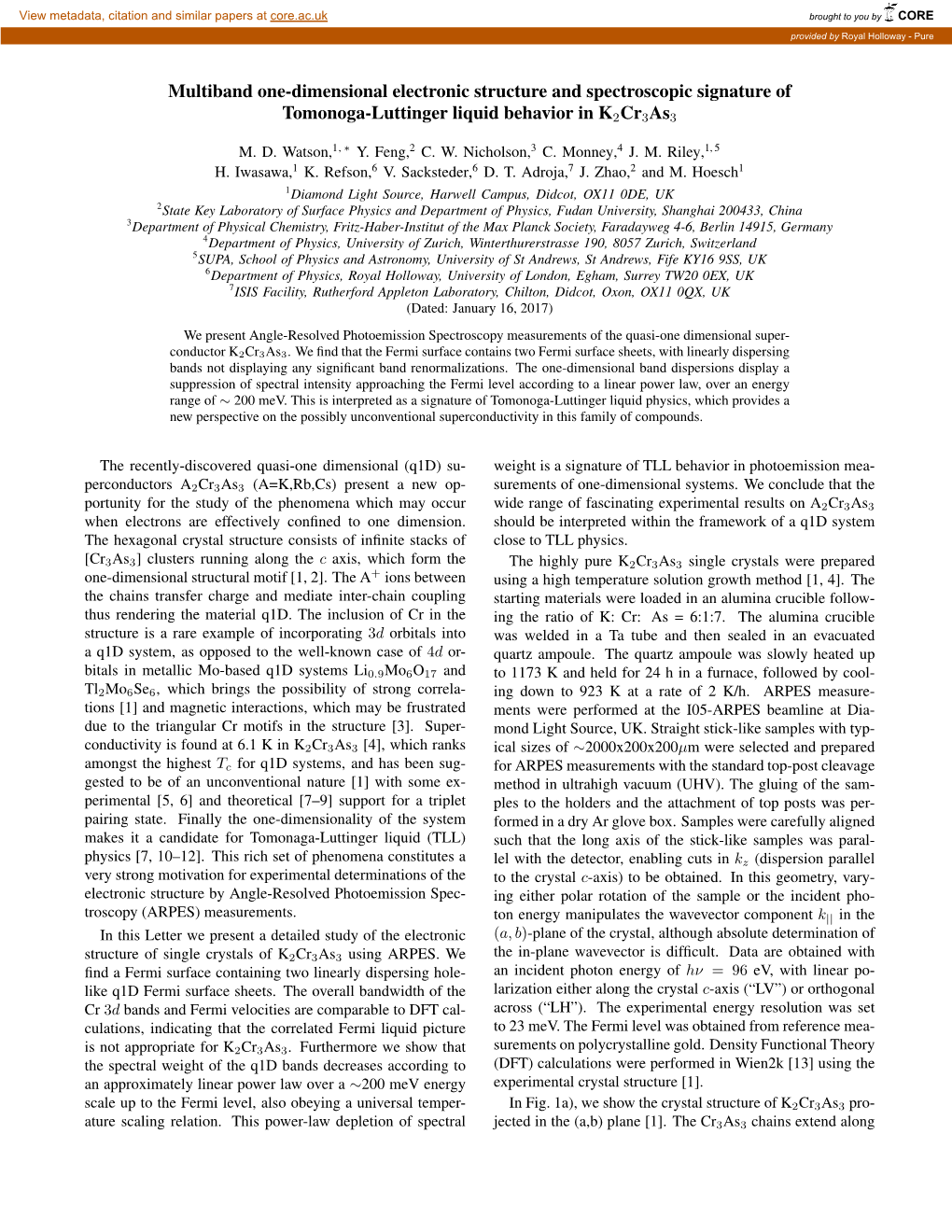 Multiband One-Dimensional Electronic Structure and Spectroscopic Signature of Tomonoga-Luttinger Liquid Behavior in K2cr3as3