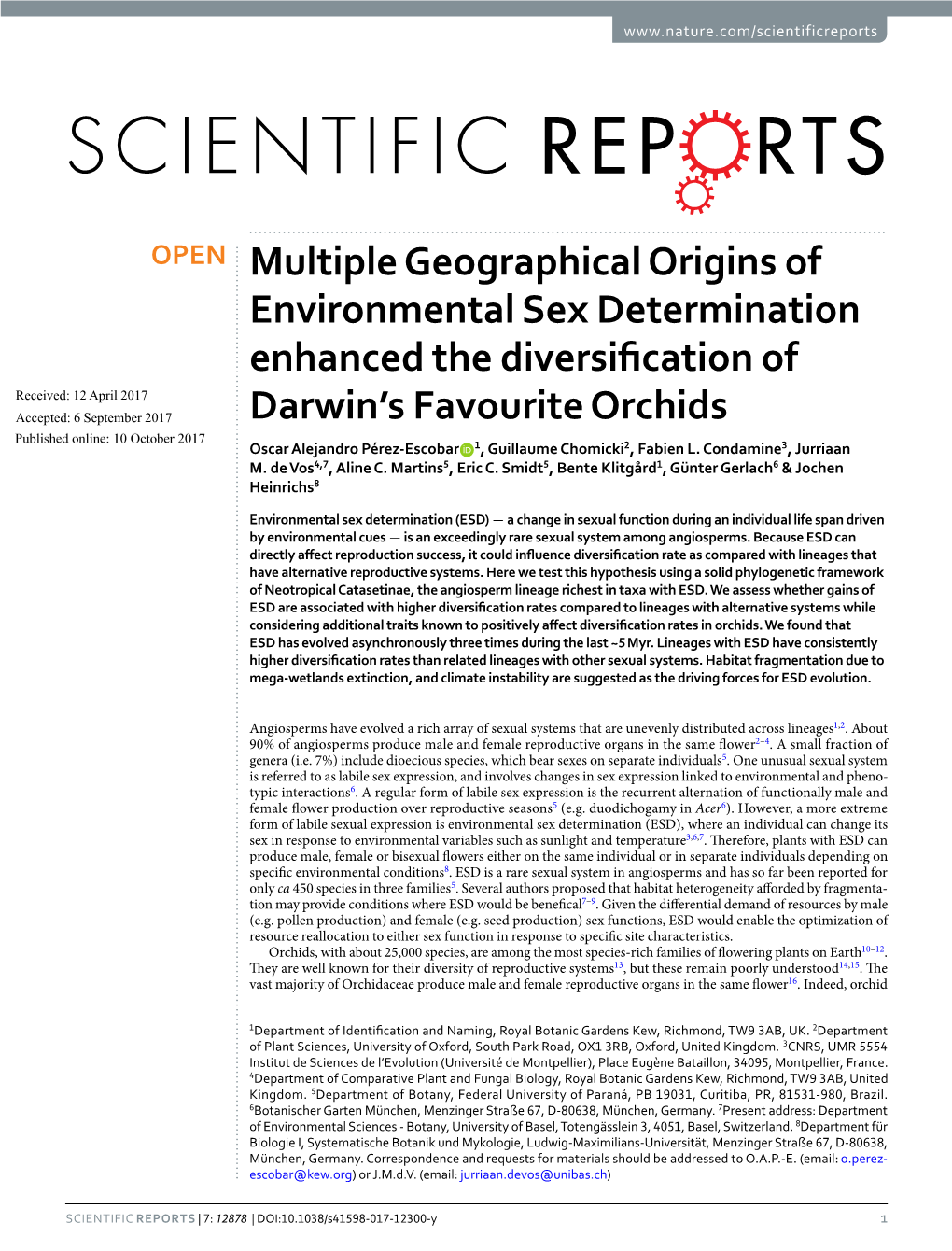Multiple Geographical Origins of Environmental Sex Determination