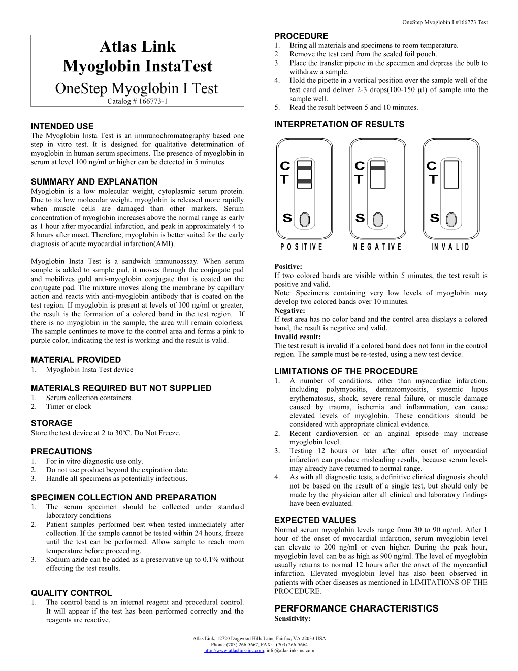 Myoglobin Instatest