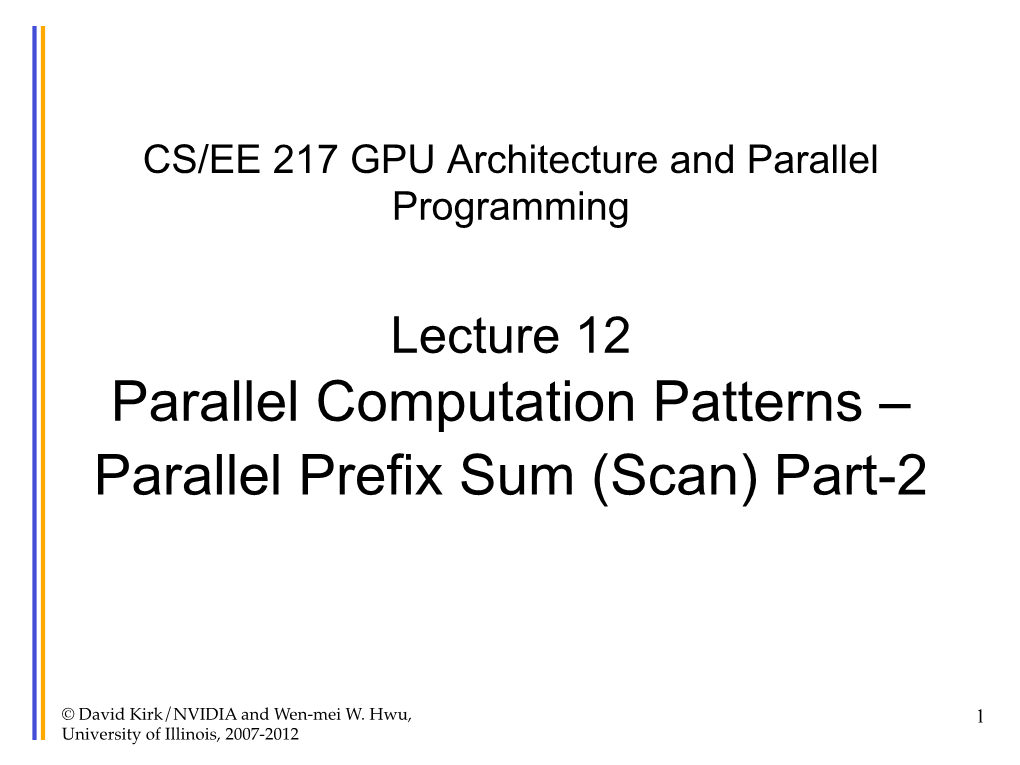 Parallel Prefix Sum (Scan) Part-2