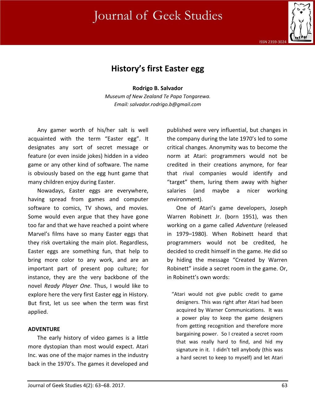 History's First Easter