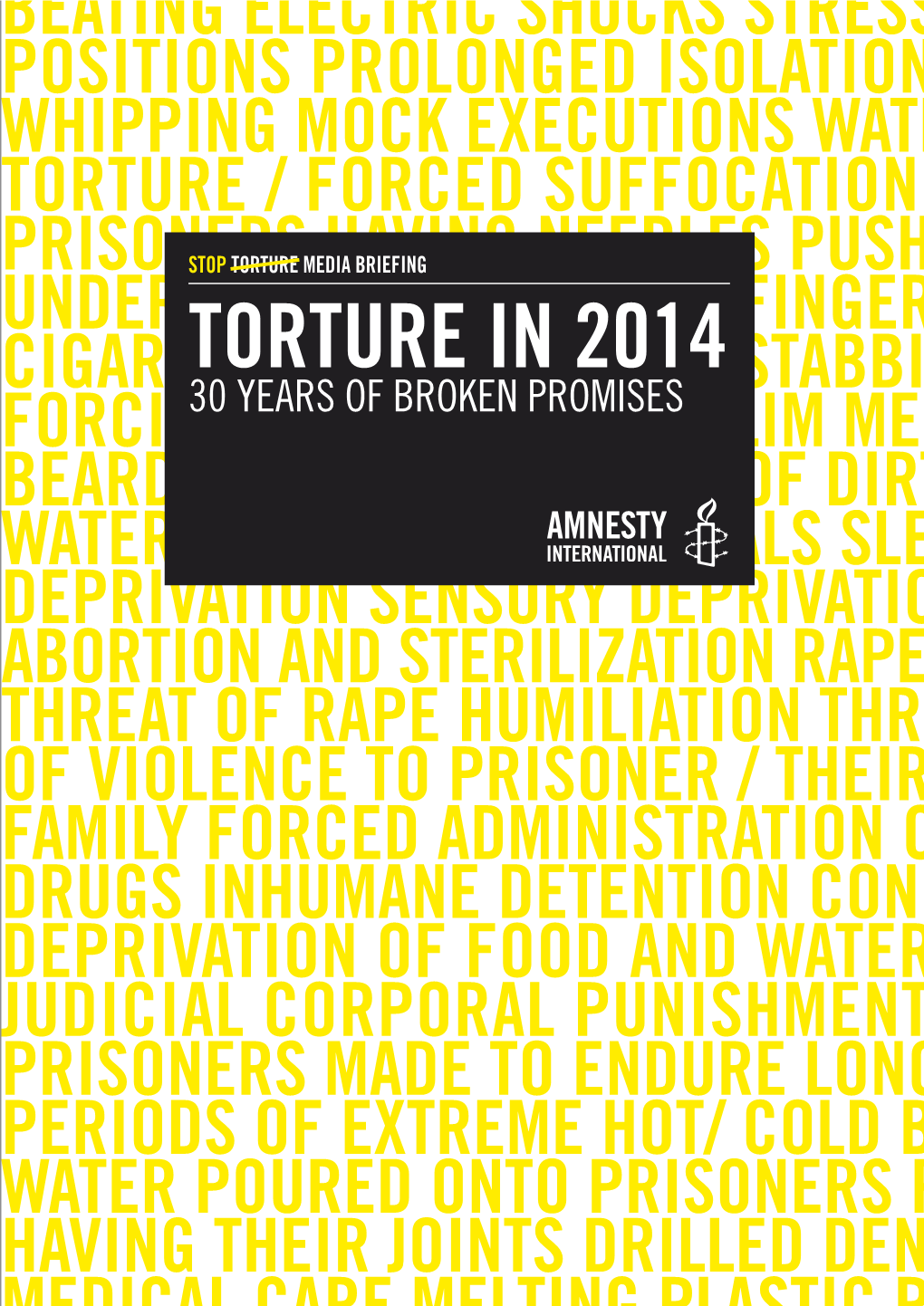 Torture in 2014 5 30 Years of Broken Promises