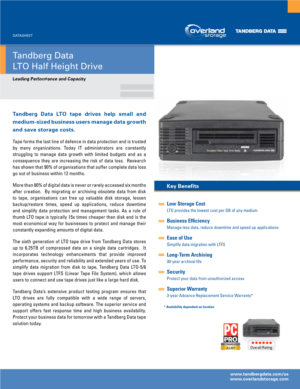 Tandberg Data LTO Half Height Drive