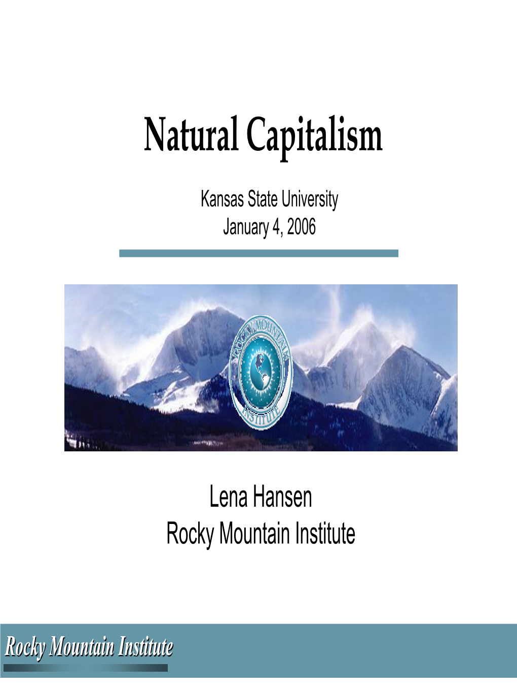 Natural Capitalism