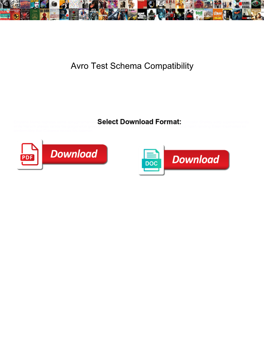 Avro Test Schema Compatibility