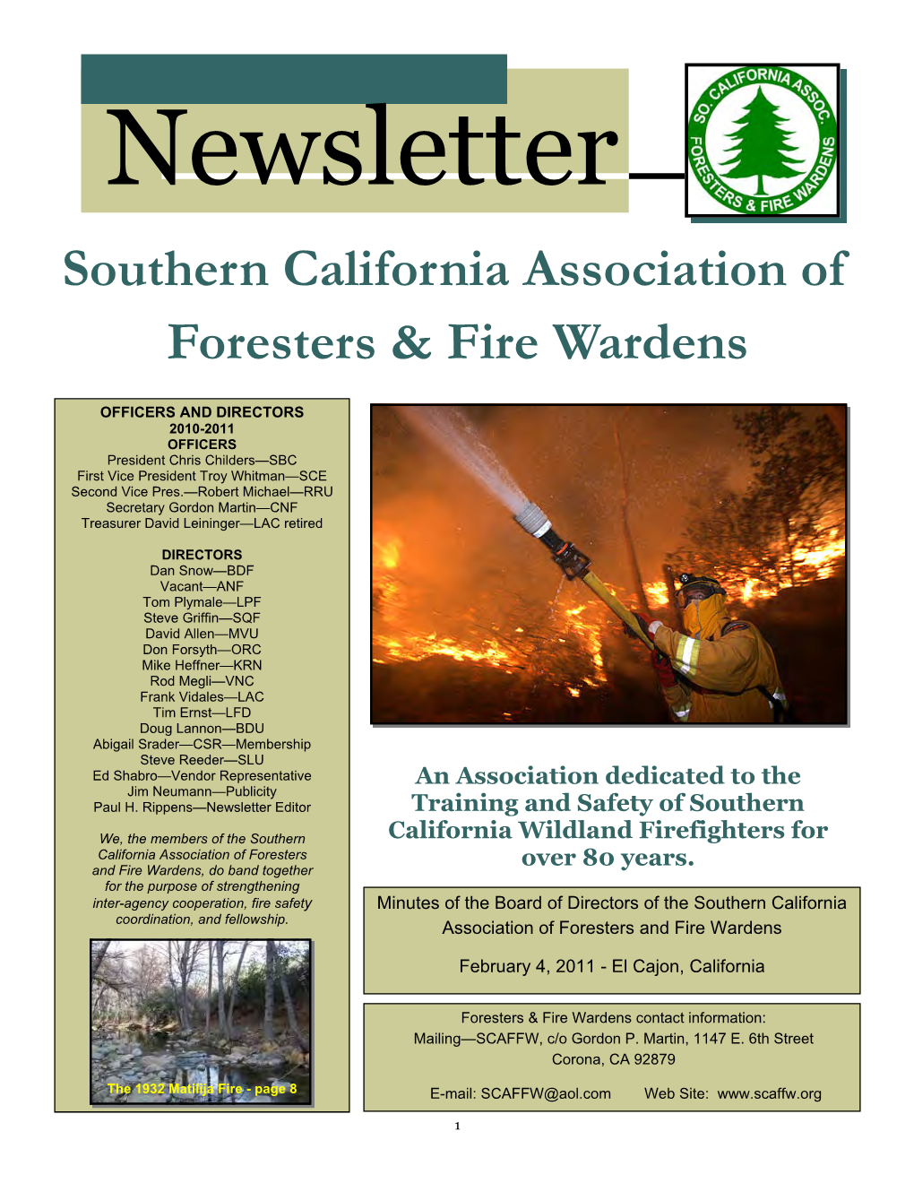 Southern California Association of Foresters & Fire Wardens