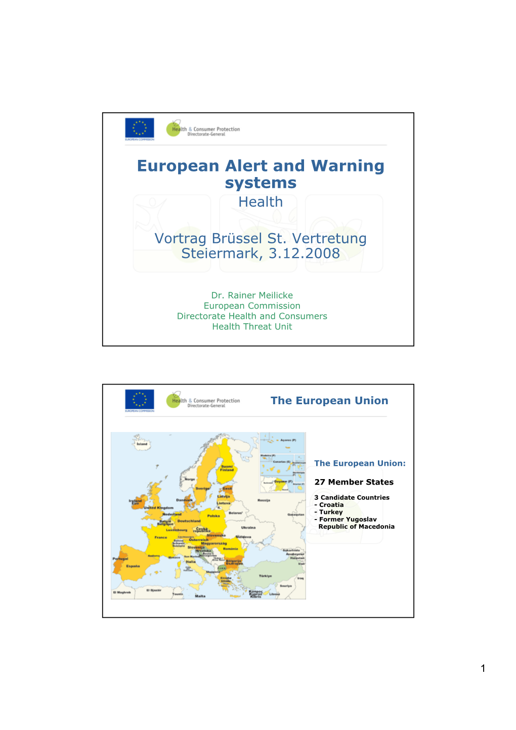 European Alert and Warning Systems Health