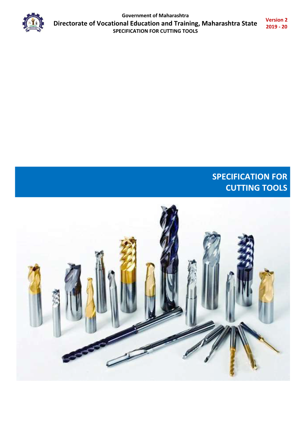 Specification for Cutting Tools