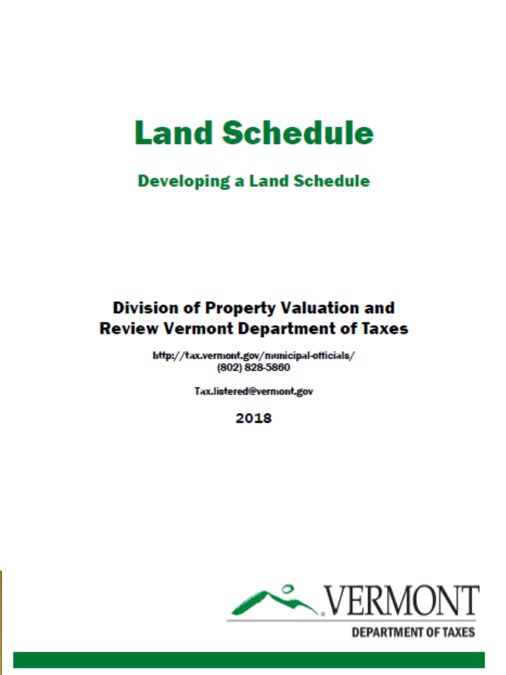 Land Schedule Training.Pdf