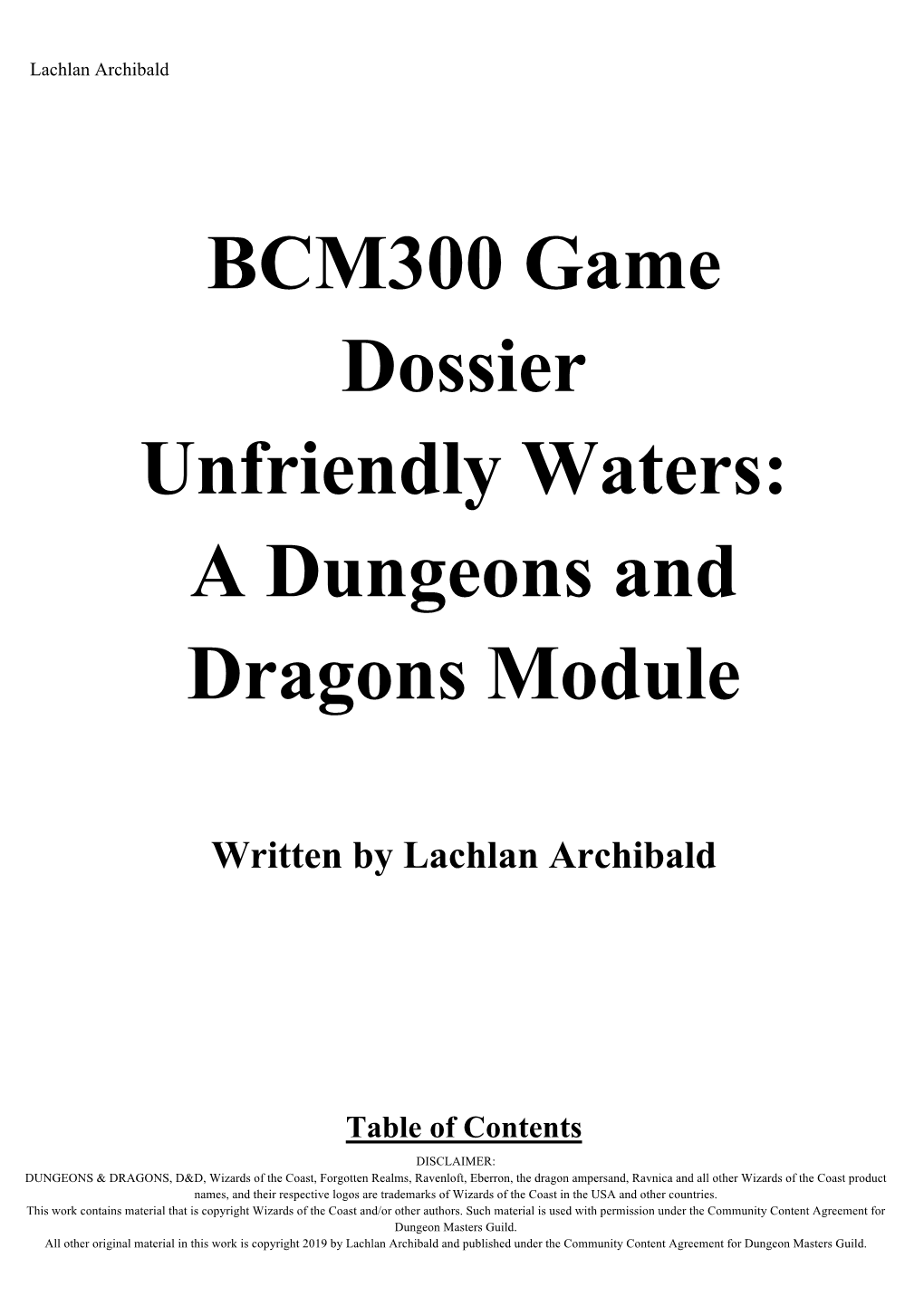 Lachlan Archibald Final BCM300 Dossier Submission