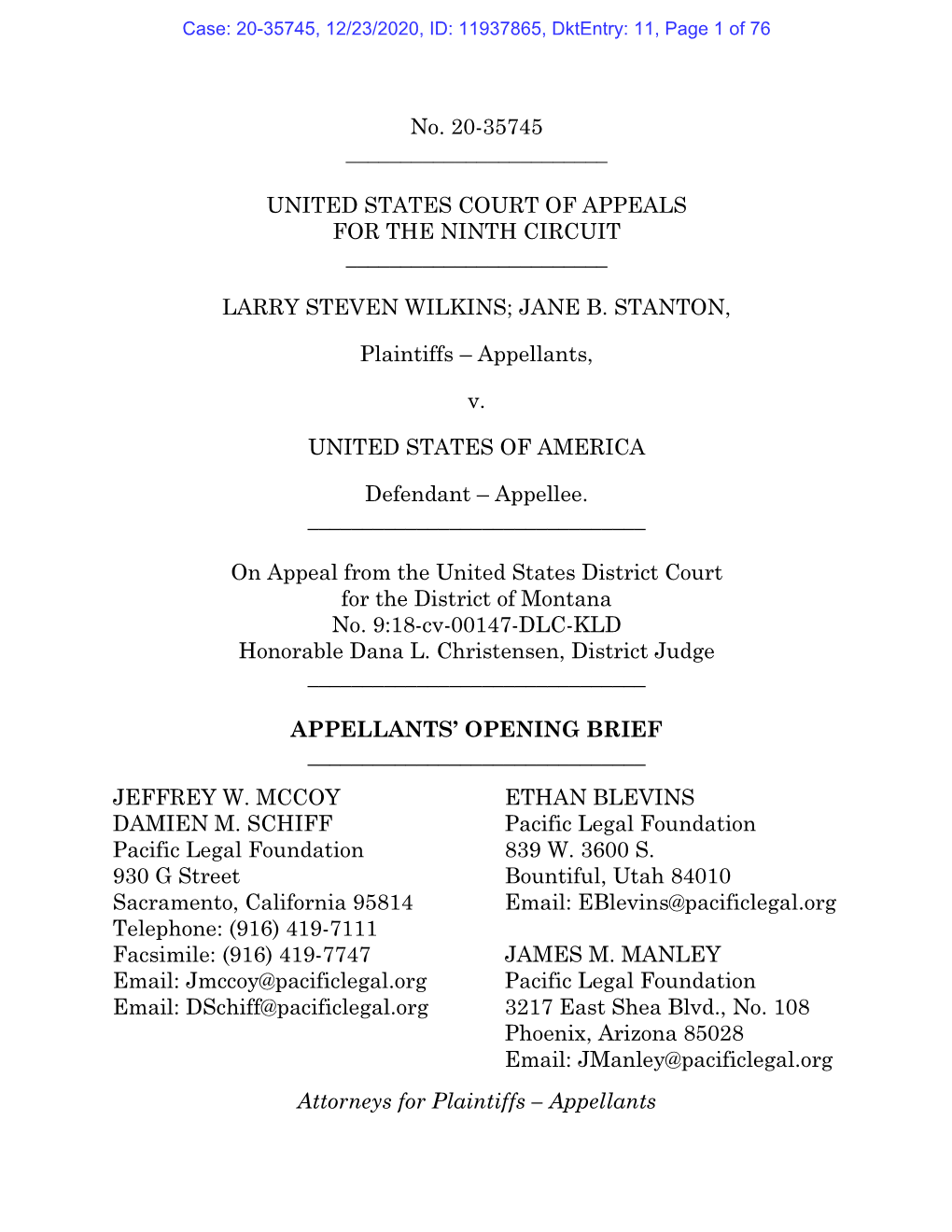 United States Court of Appeals for the Ninth Circuit ______