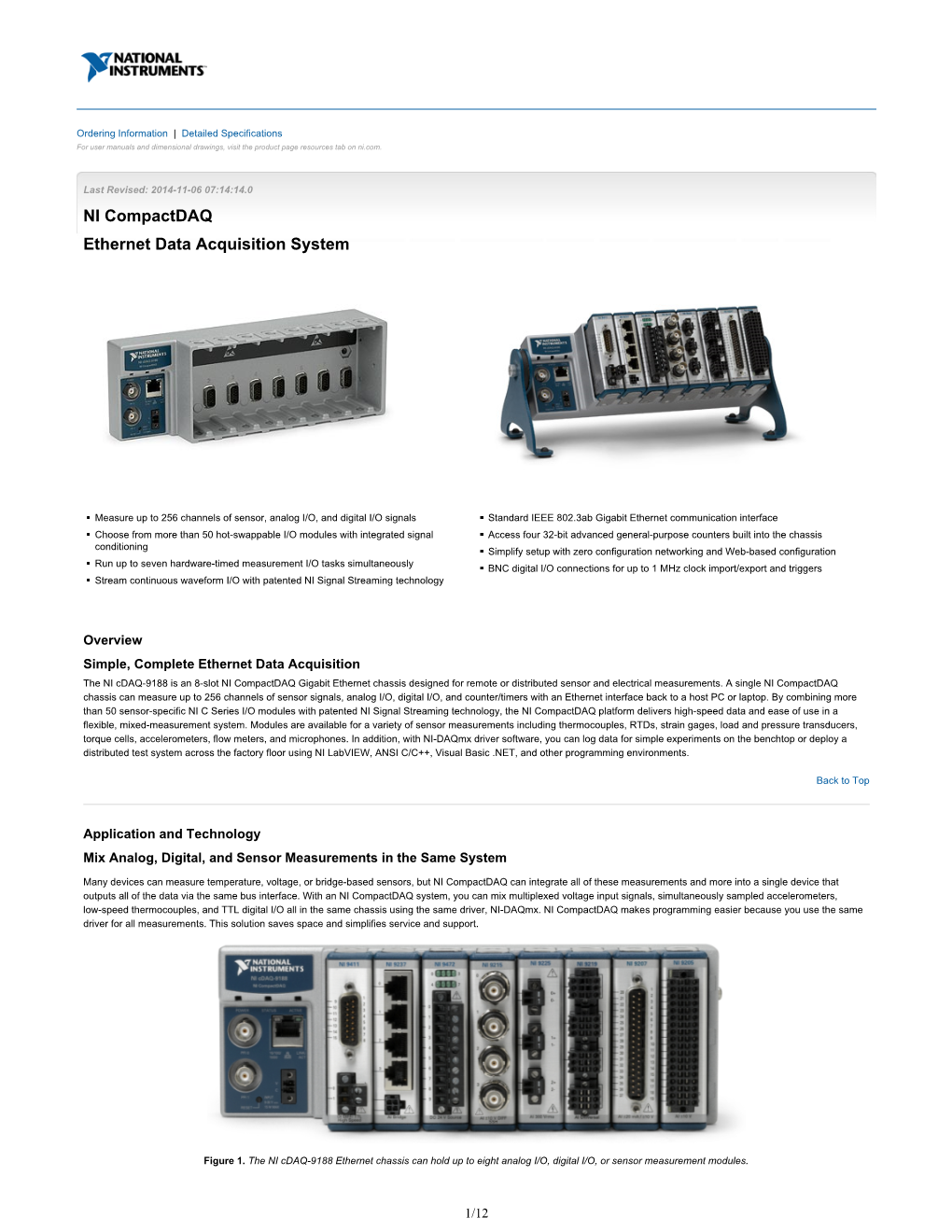 NI Compactdaq Ethernet Data Acquisition System