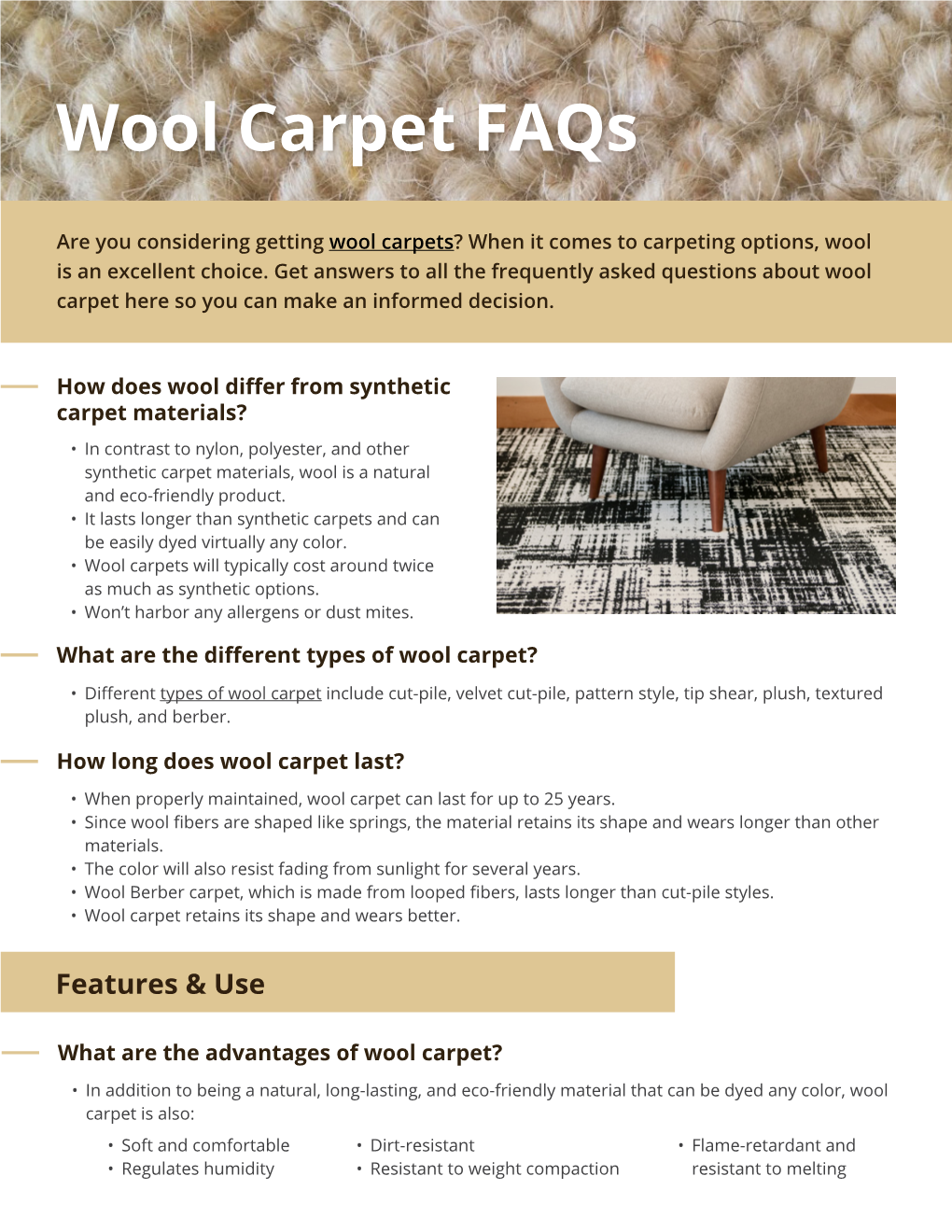 Wool Carpet Faqs