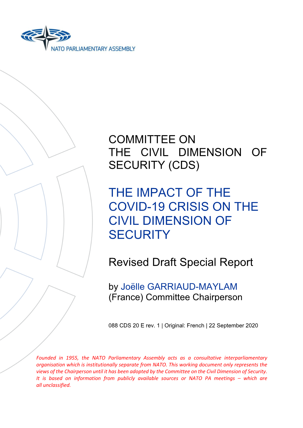The Impact of the Covid-19 Crisis on the Civil Dimension of Security