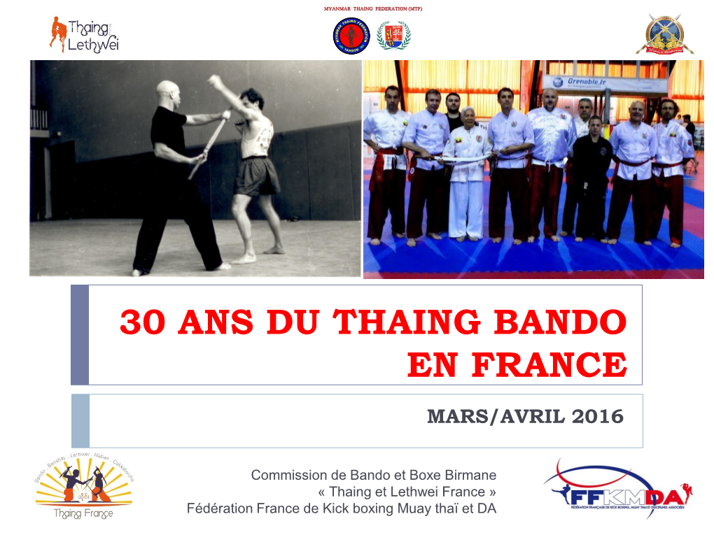 30 Ans Du Thaing Bando En France