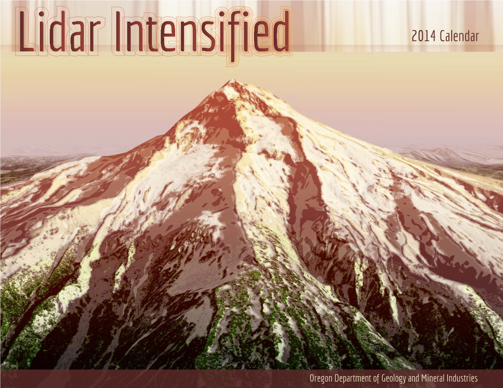DOGAMI Lidar Intensified 2014 Calendar
