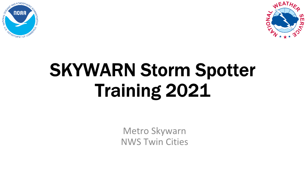 Metro Skywarn Training Presentation