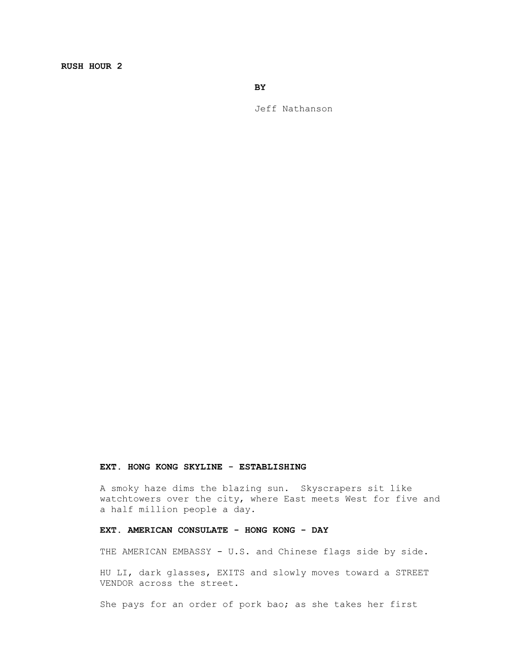 Rush Hour 2 Script (PDF)