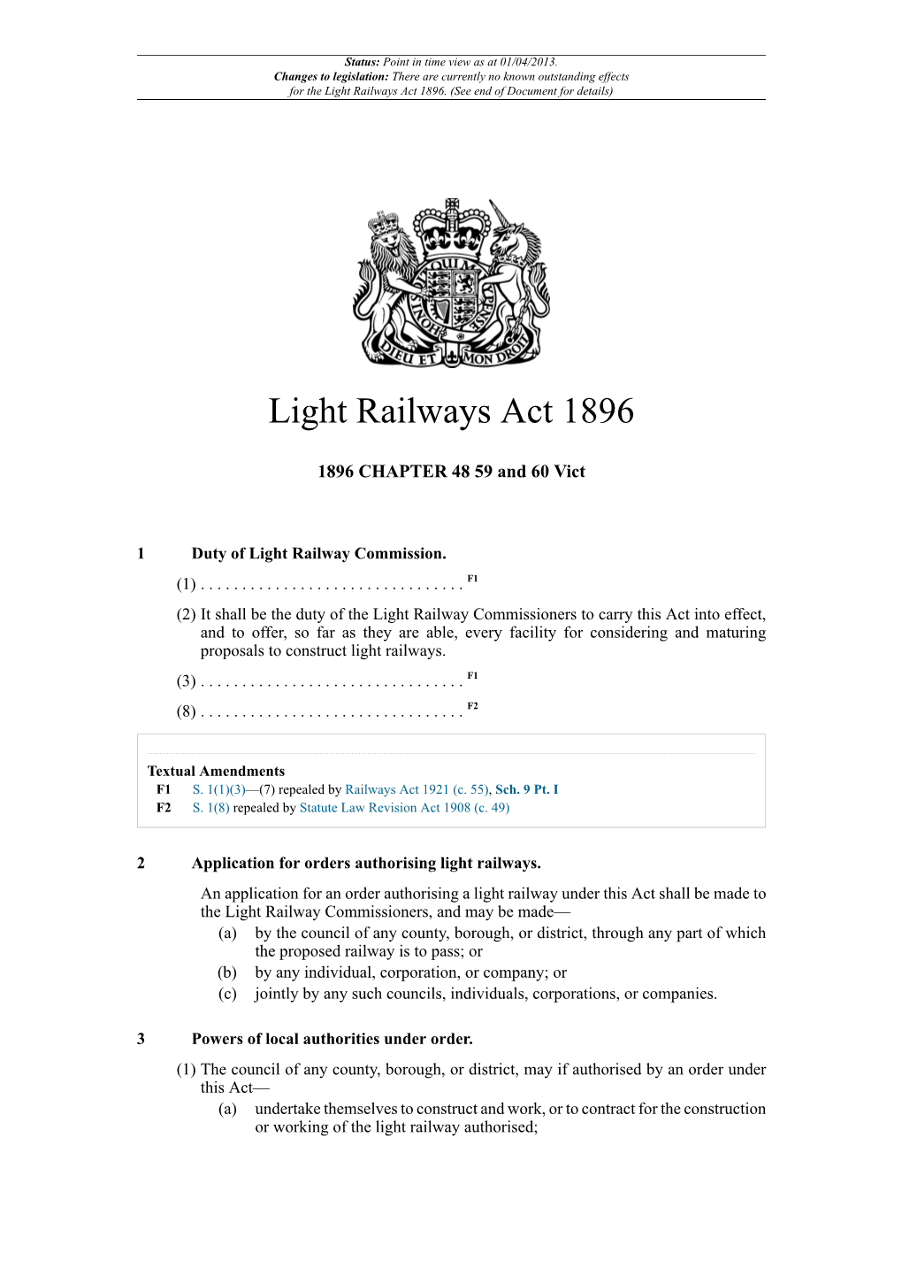 Light Railways Act 1896