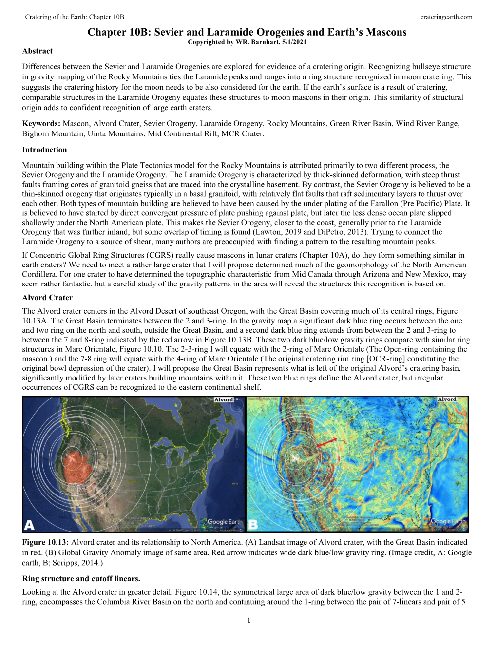 Chapter 10B: Sevier and Laramide Orogenies and Earth's Mascons