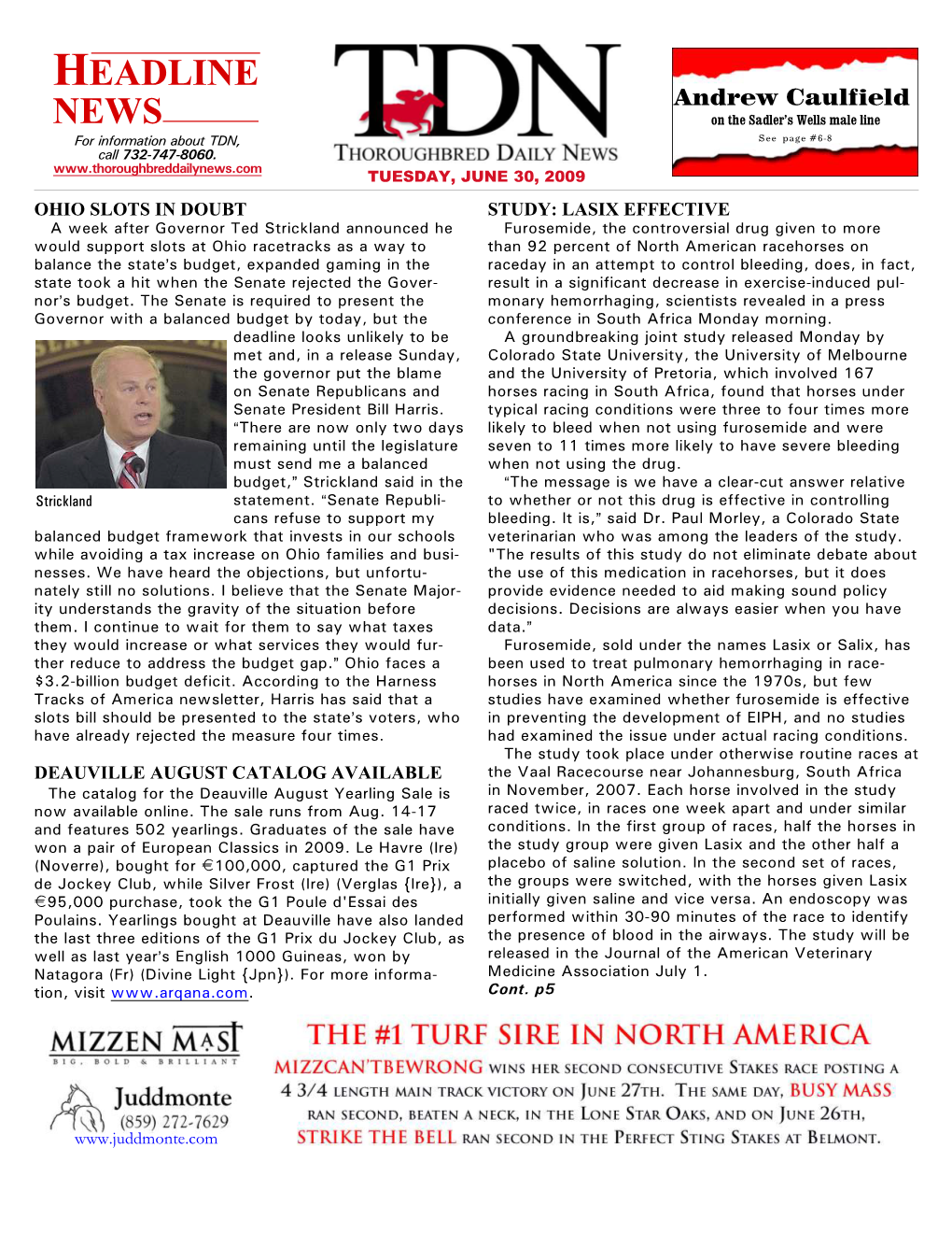 HEADLINE NEWS • 6/30/09 • PAGE 2 of 8