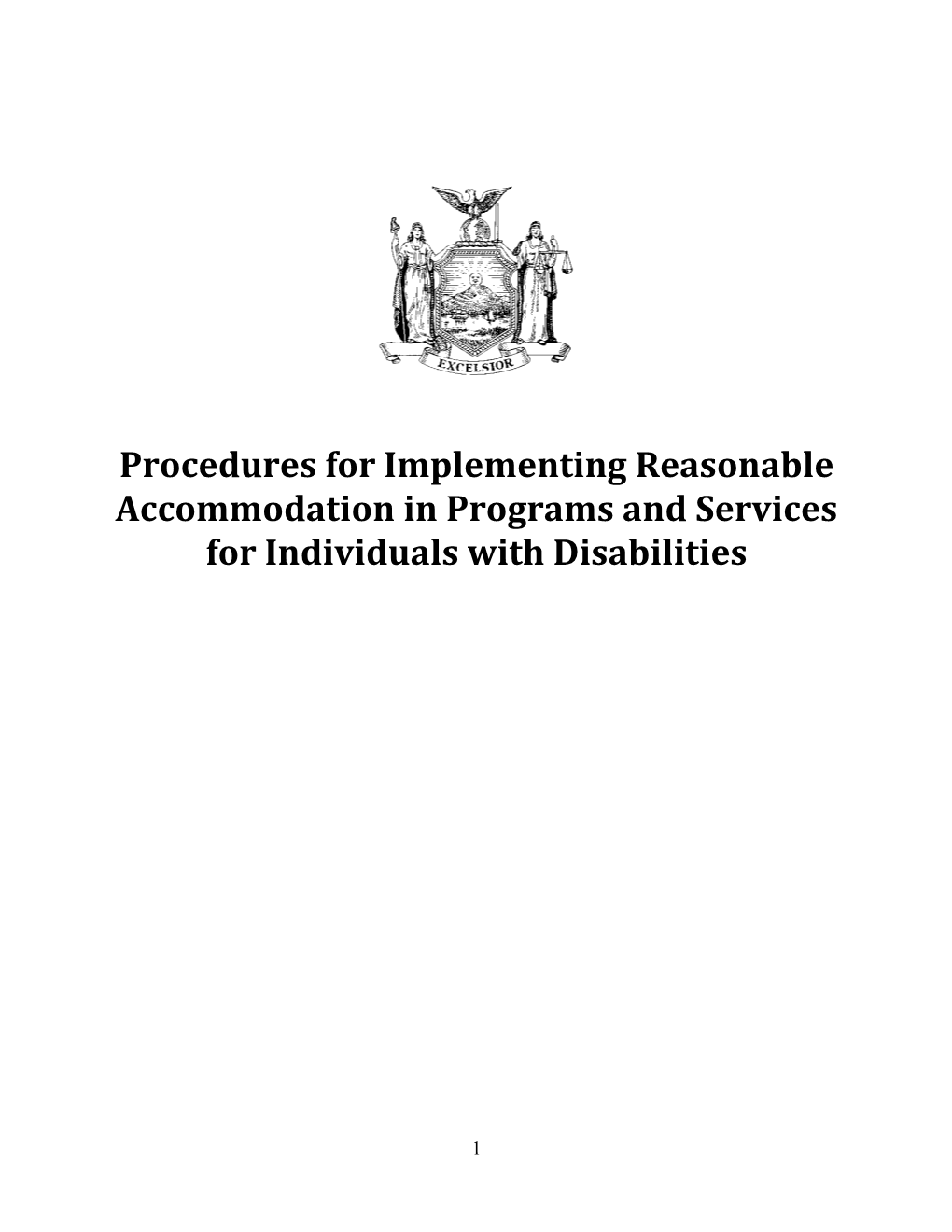 Procedures for Implementing Reasonable Accommodation in Programs and Services for Individuals with Disabilities