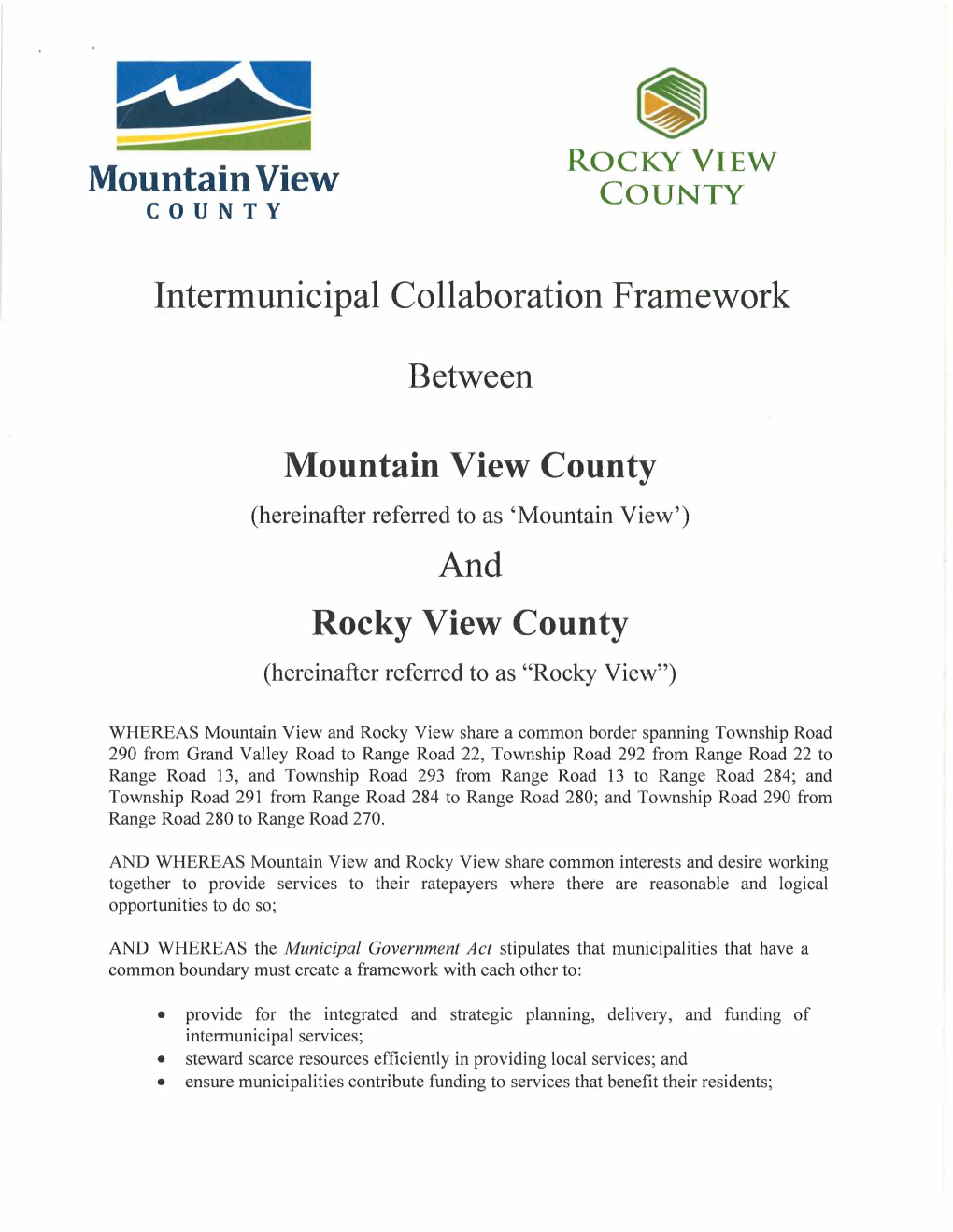 Rocky View County ICF Agreement