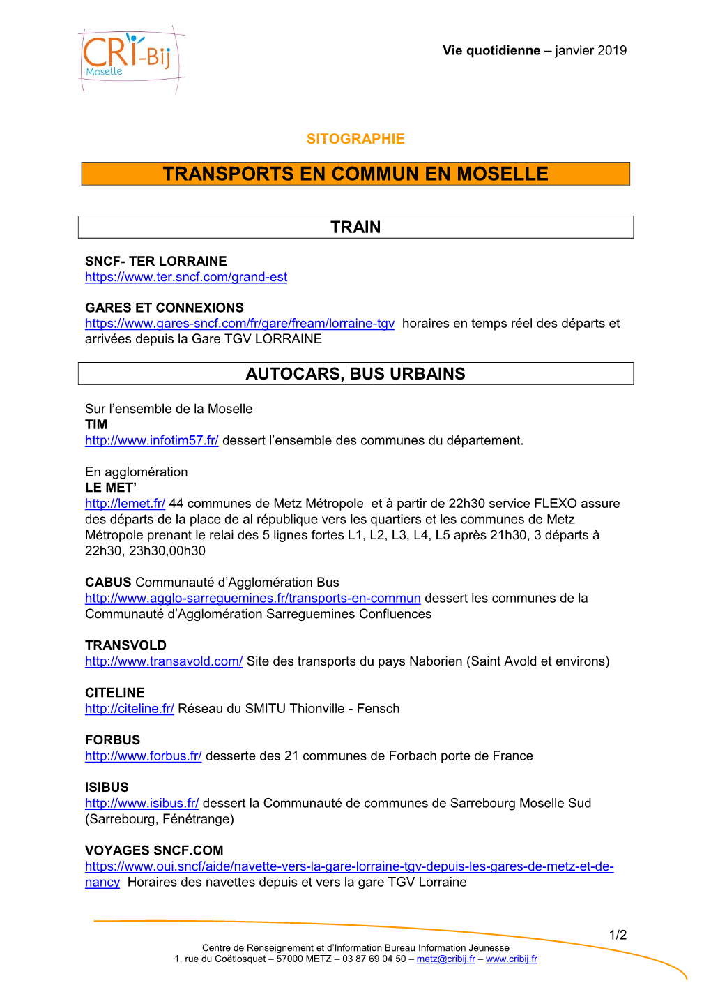 Transports En Commun En Moselle