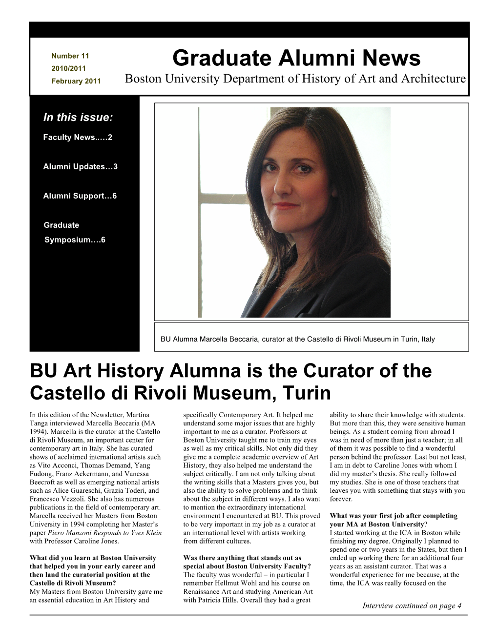 2010-2011 Alumni Newsletter