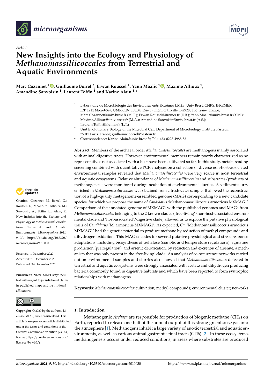 New Insights Into the Ecology and Physiology of Methanomassiliicoccales from Terrestrial Andaquatic Environments