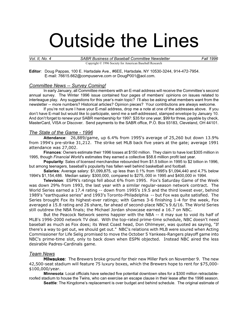 Outside the Lines