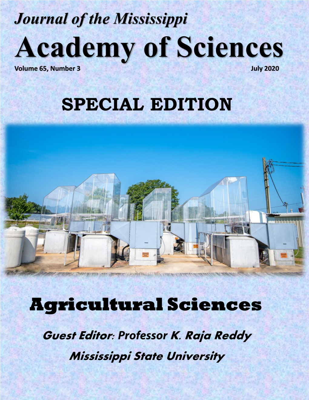 Mississippi Academy of Sciences Vol 65(3), Special Edition July 2020
