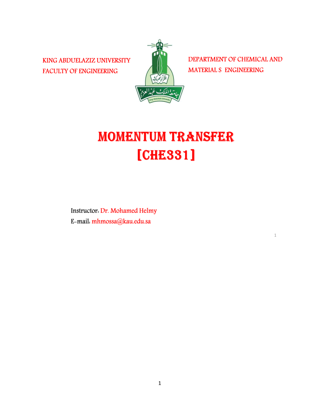 Momentum Transfer Che 331.Pdf