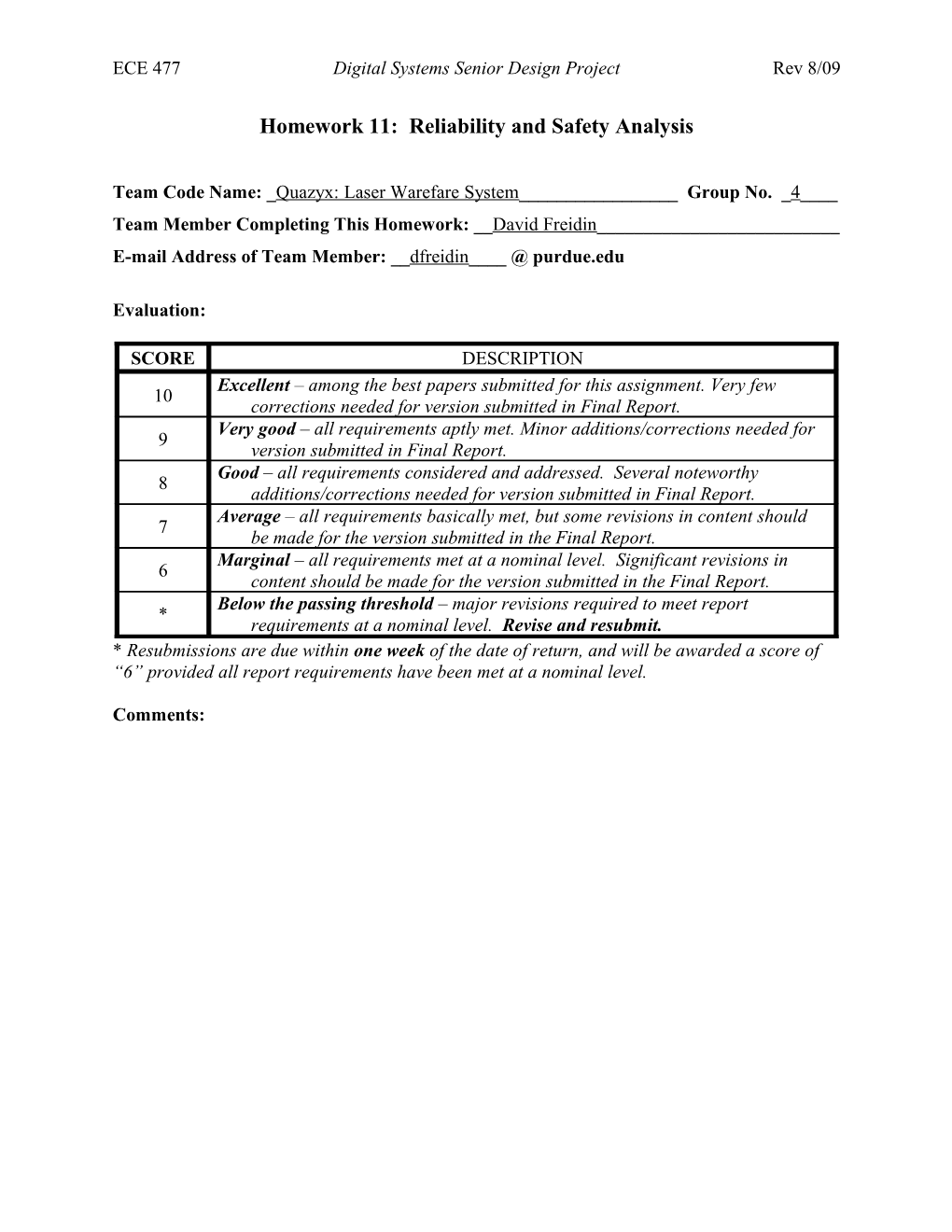 ECE 477 Digital Systems Senior Design Project Rev 8/09 s2