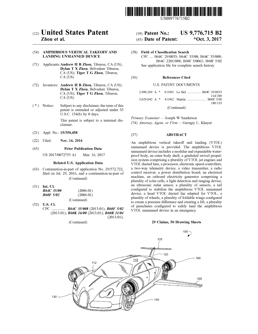 THAILUOHLOINUS009776715B2 (12 ) United States Patent ( 10) Patent No