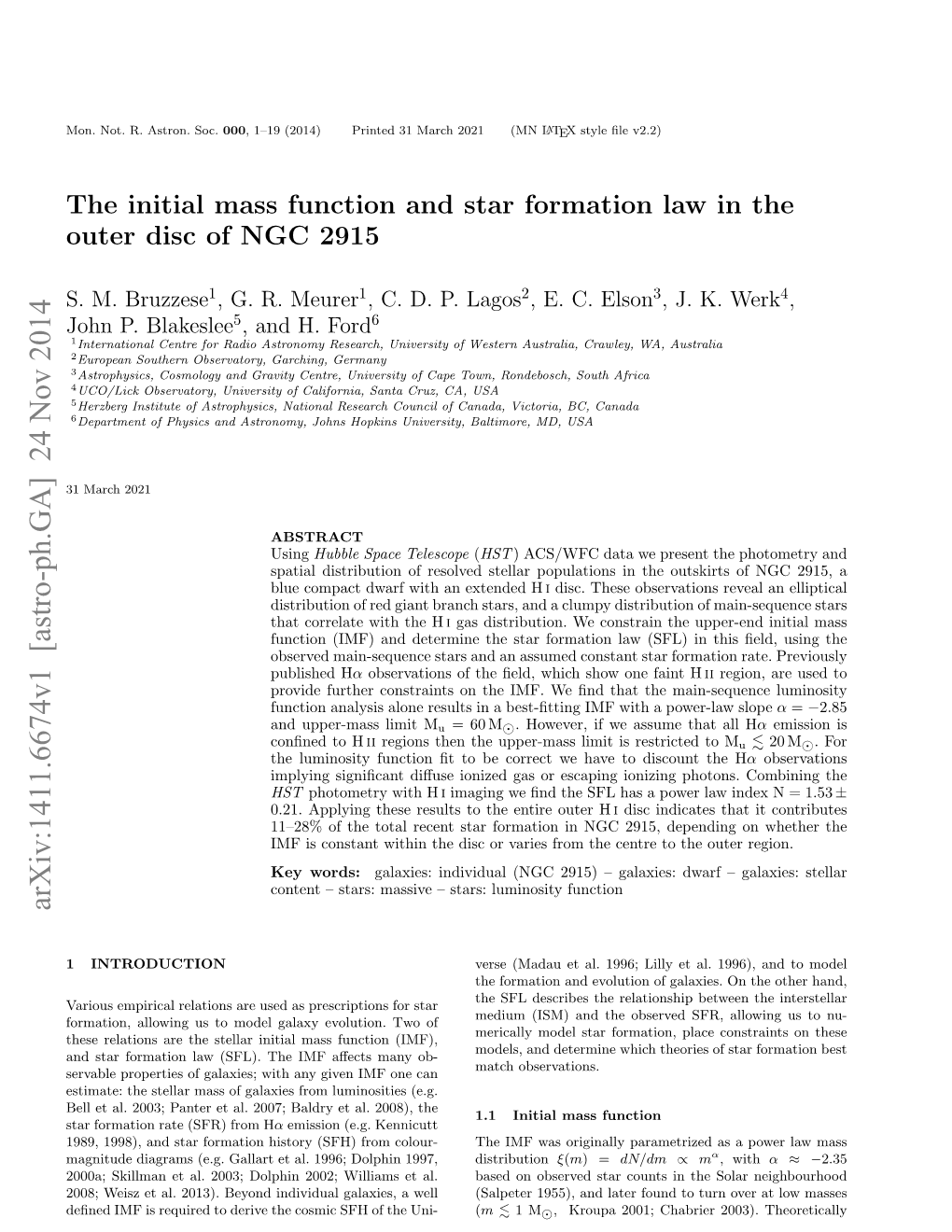 The Initial Mass Function and Star Formation Law in the Outer Disc of NGC 2915