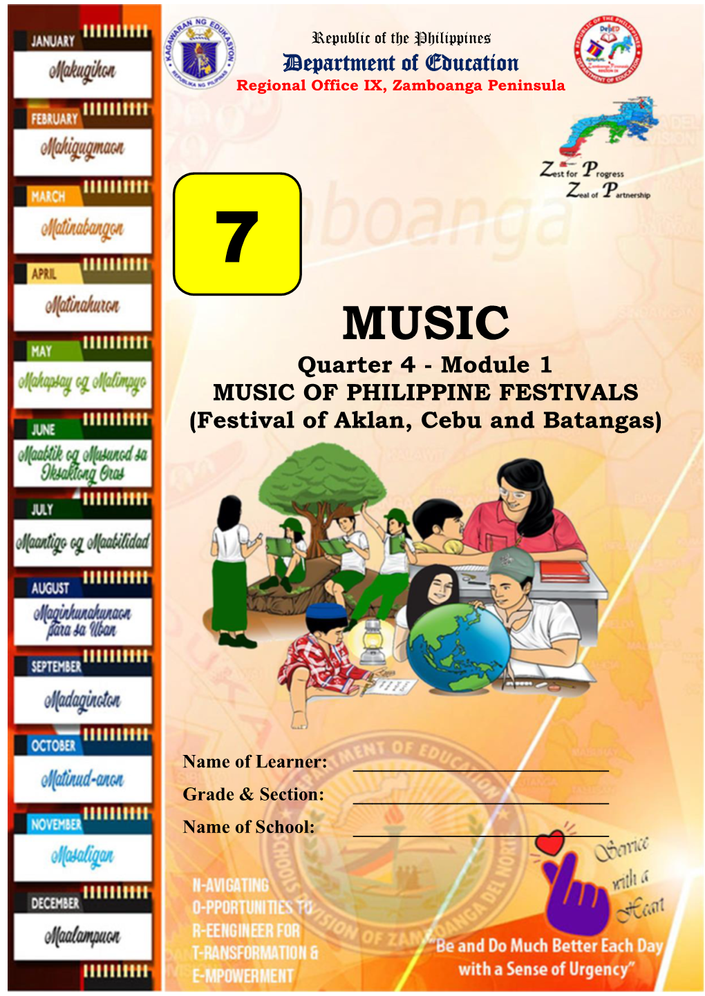 Module 1 MUSIC of PHILIPPINE FESTIVALS (Festival of Aklan, Cebu and Batangas)