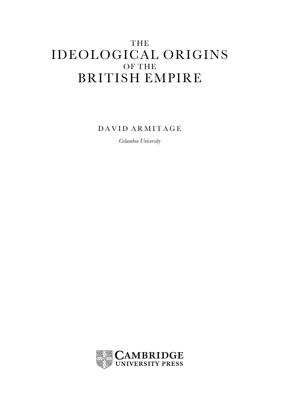 Ideological Origins British Empire