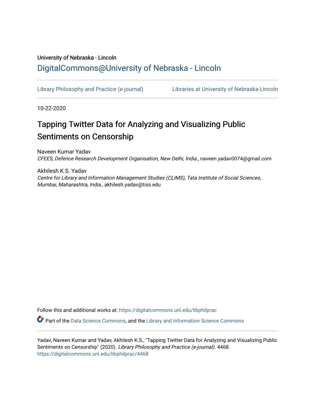 Tapping Twitter Data for Analyzing and Visualizing Public Sentiments on Censorship