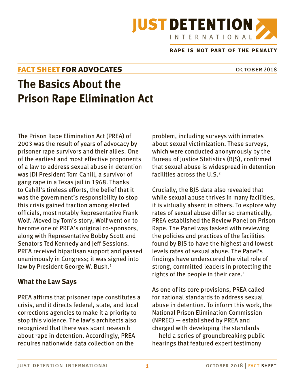 The Basics About the Prison Rape Elimination Act