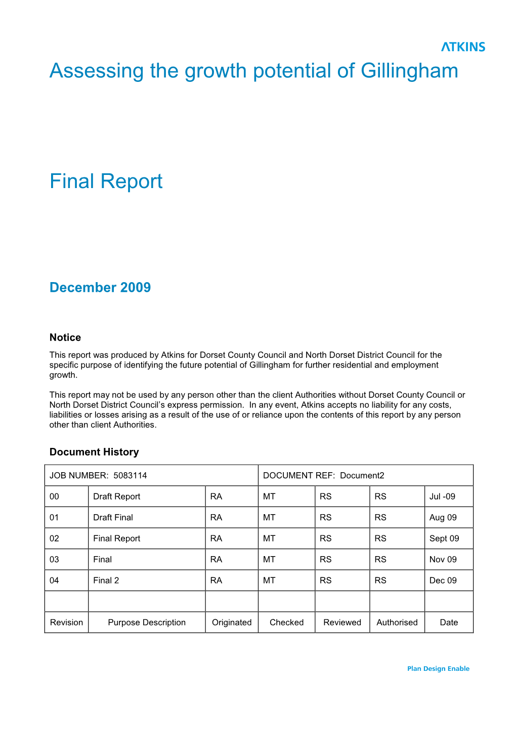 Gillingham Growth Study Final Report