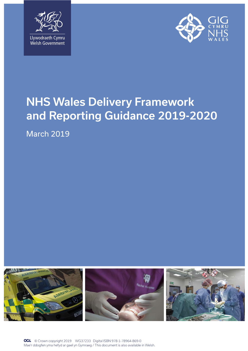 NHS Wales Delivery Framework and Reporting Guidance 2019-2020