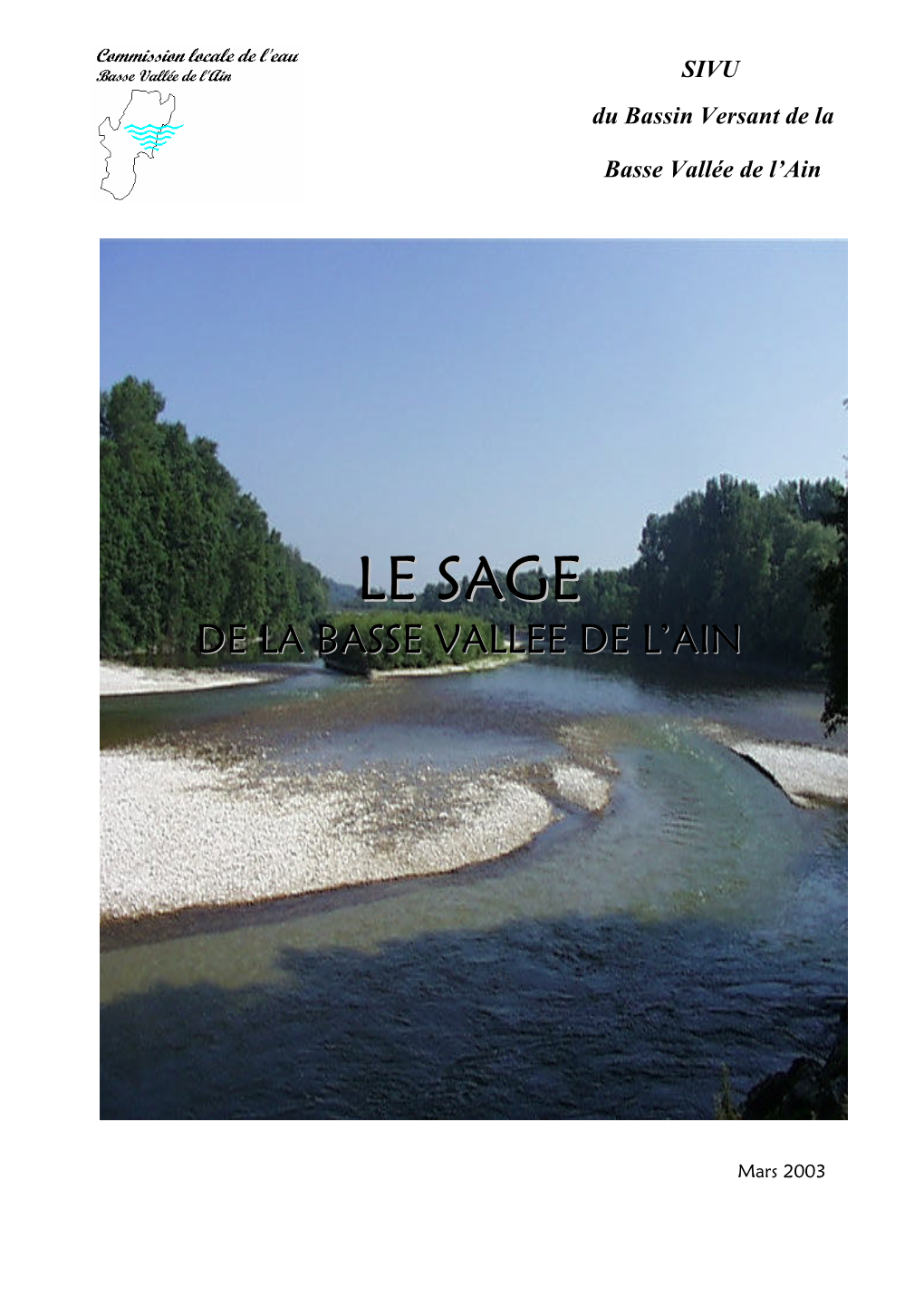 Le SAGE De La Basse Vallée De L'ain