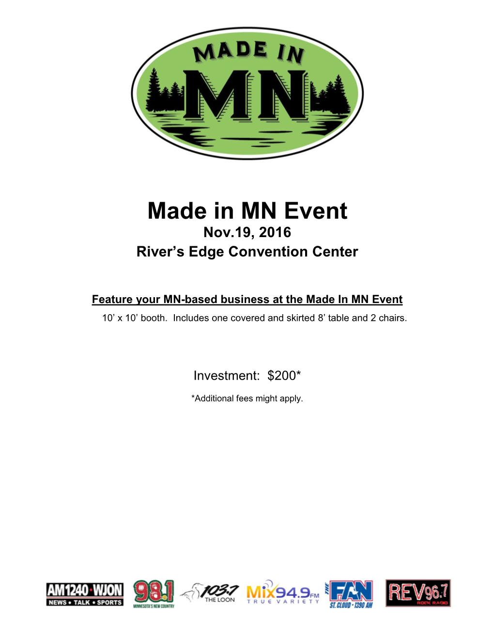 Made in MN Event Nov.19, 2016 River’S Edge Convention Center